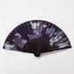 Folding Fan - Hydrangea Navy