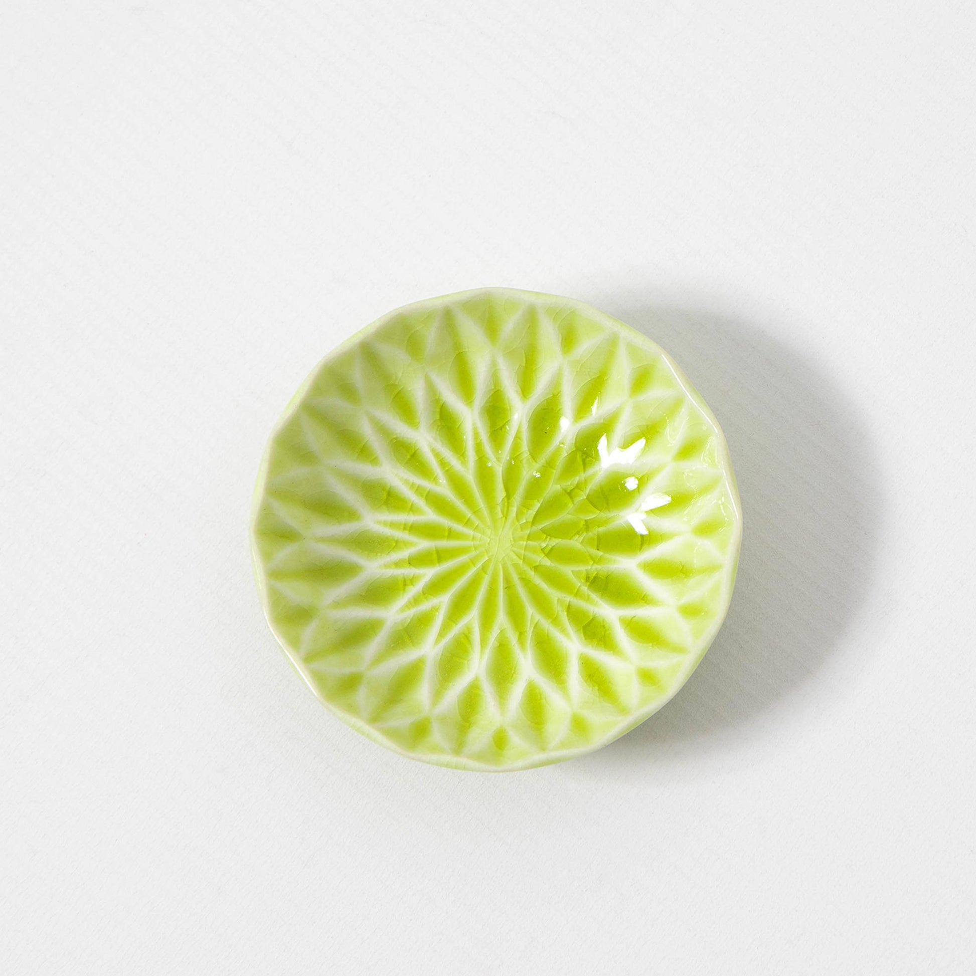 Small Plate Flower Light Green