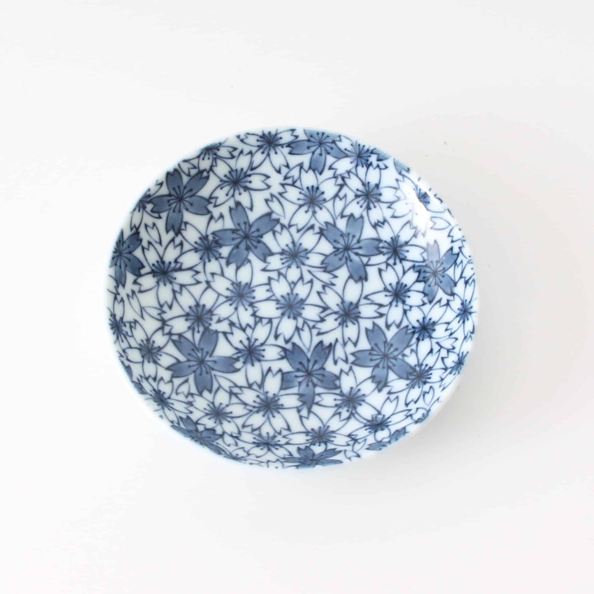 Small Plate Indigo Cherry Blossoms
