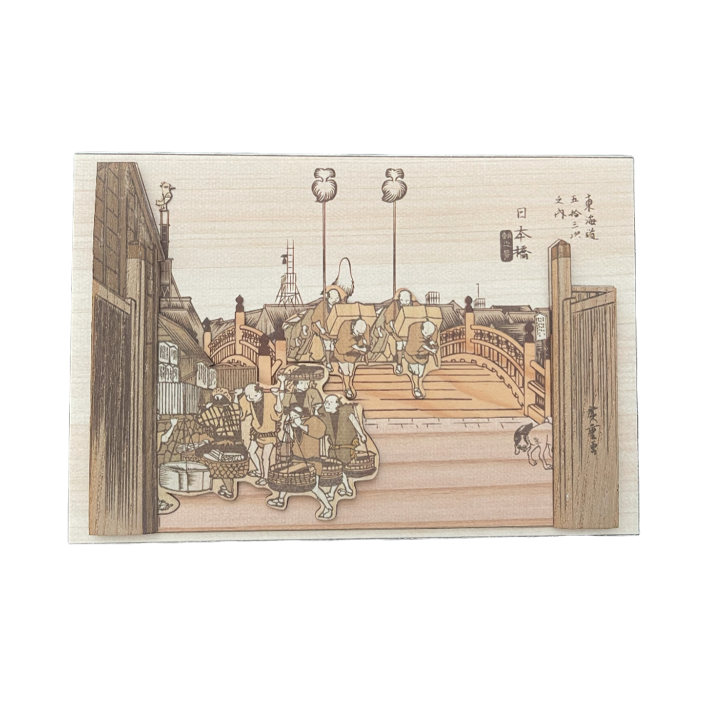 Kiharie Wooden Art Kit - Morning Scene in Nihonbashi