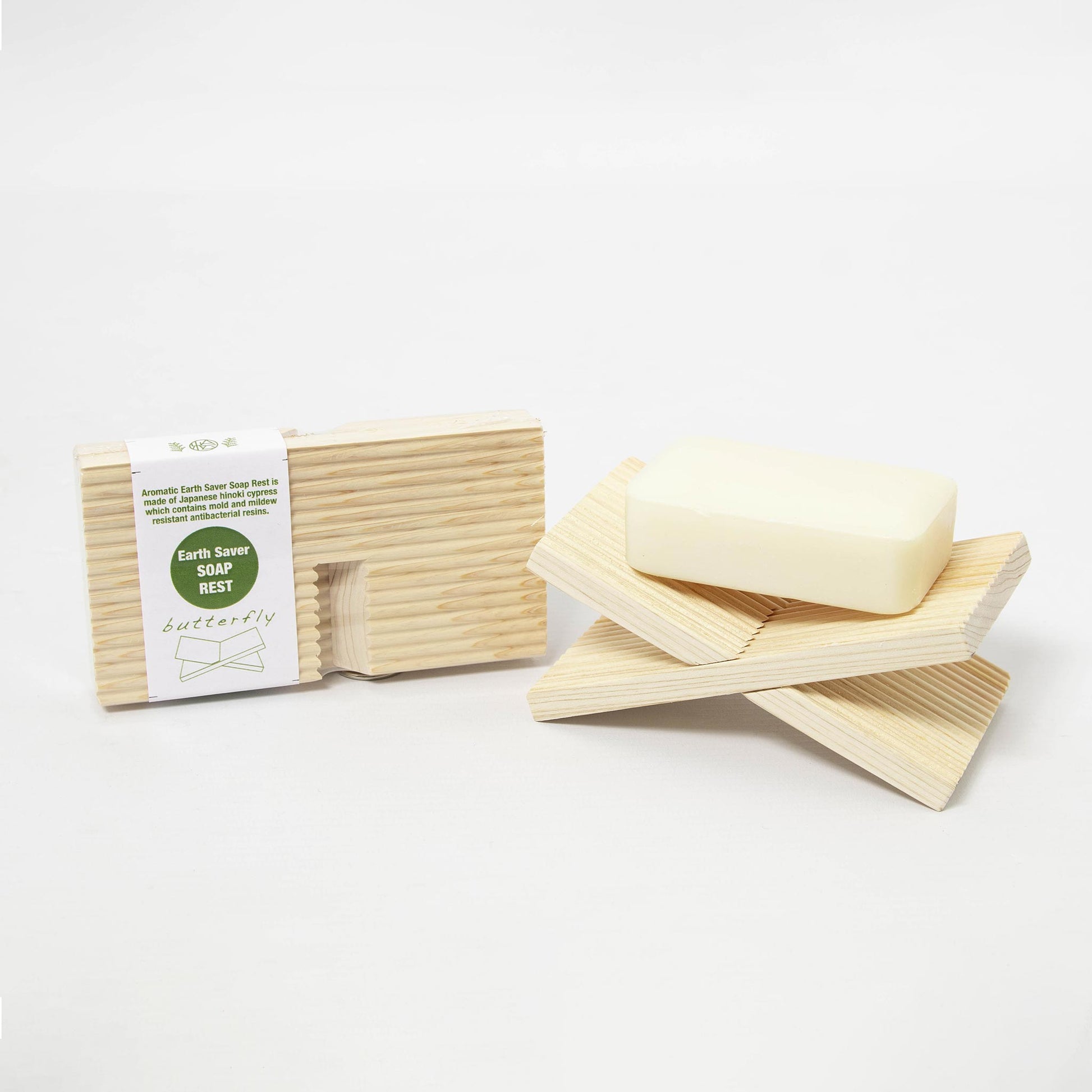 Japanese Hinoki Cypress Wood Soap Dish
