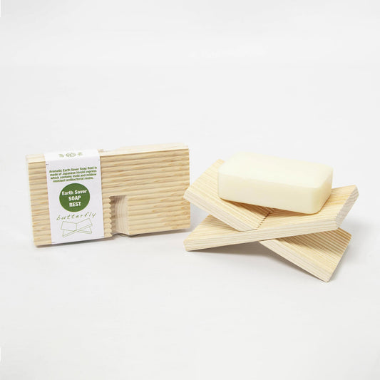 Japanese Hinoki Cypress Wood Soap Dish