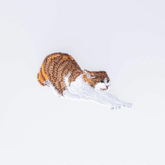 Iron On Patch - Stretching Cat