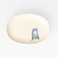 Small Plate - Black Shiba  Sit