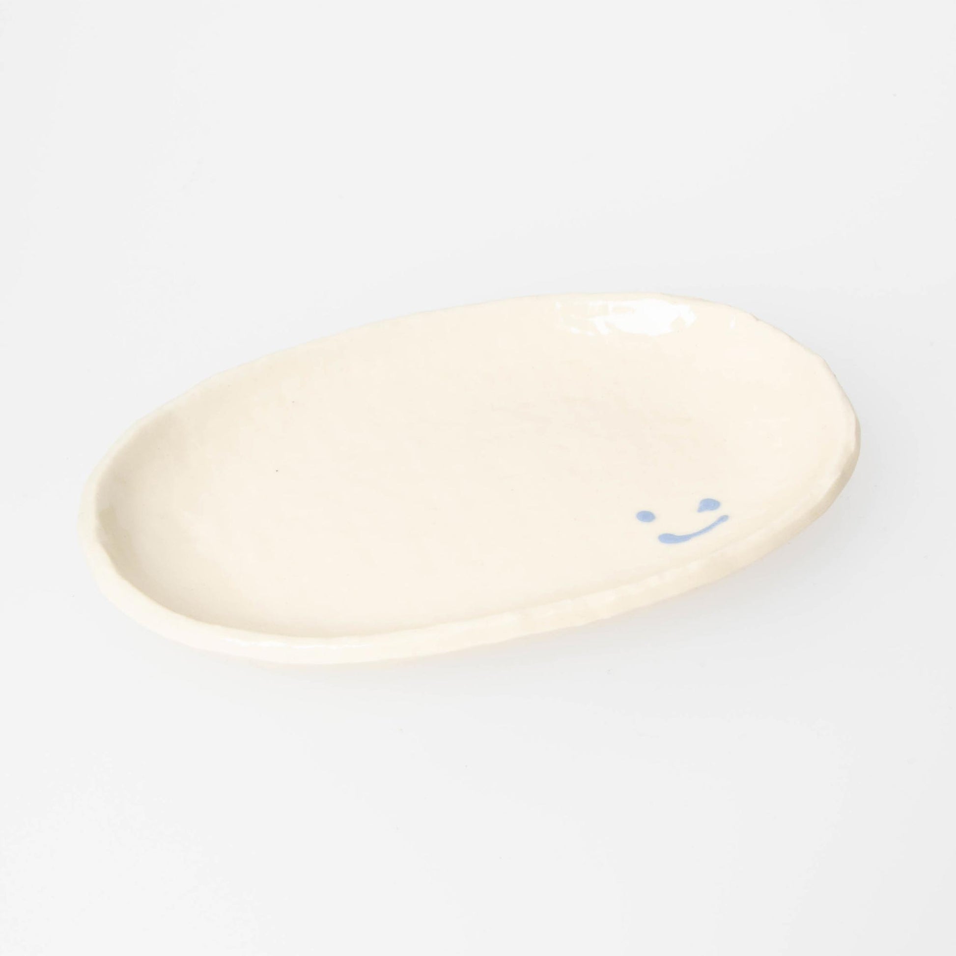 Small Plate Smile - Blue