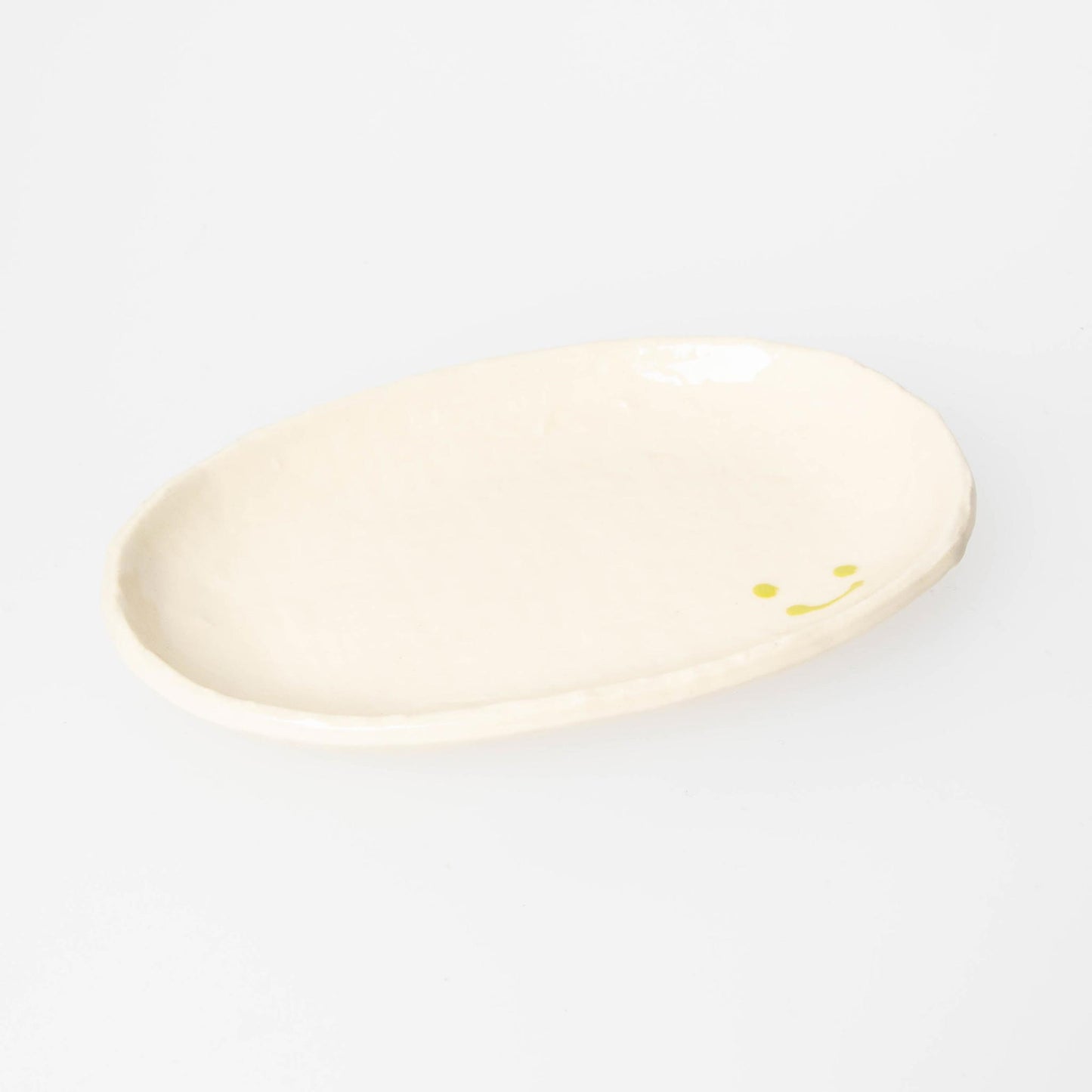 Small Plate  Smile - Light Green