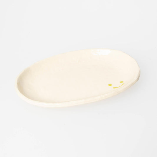 Small Plate  Smile - Light Green