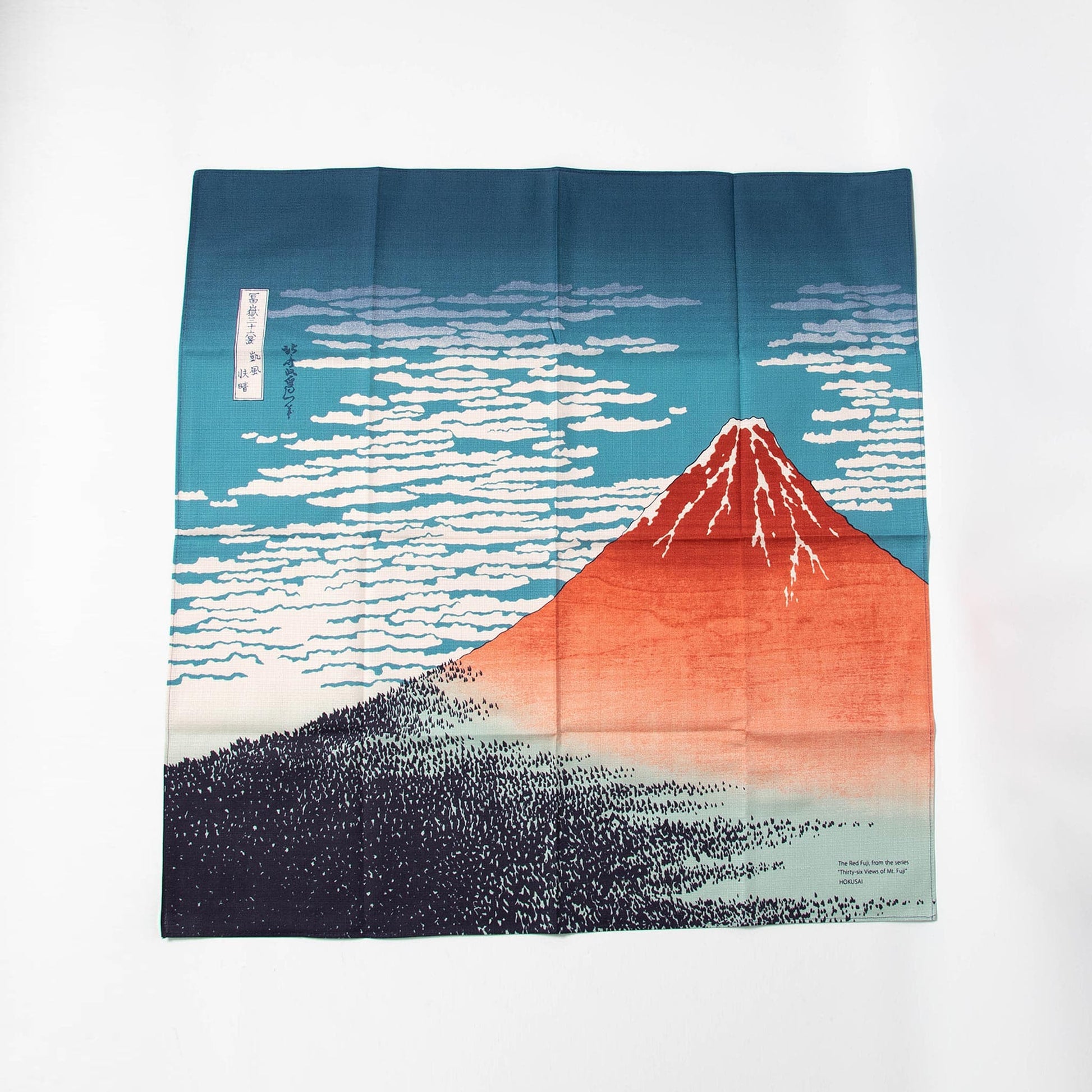 Medium Furoshiki - Red Fuji Hokusai