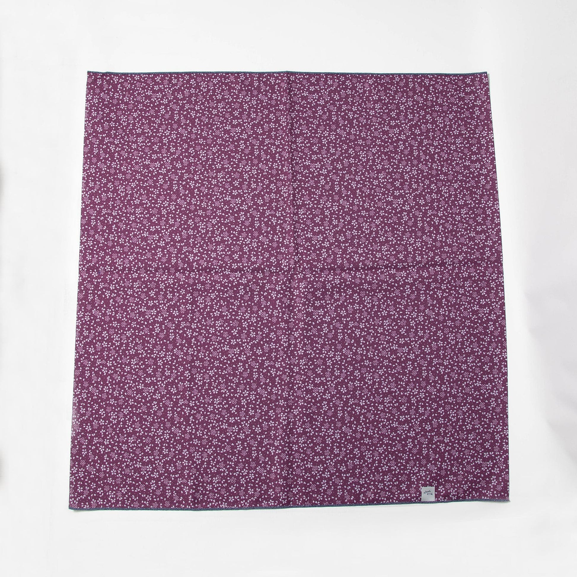 Medium Furoshiki - Amunzen Reversible Sharkskin Pattern / Sakura Navy Rose