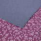 Medium Furoshiki - Amunzen Reversible Sharkskin Pattern / Sakura Navy Rose