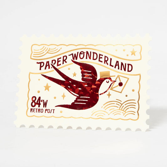 Postcard Postage Stamp Style - Swallow by ob1toy