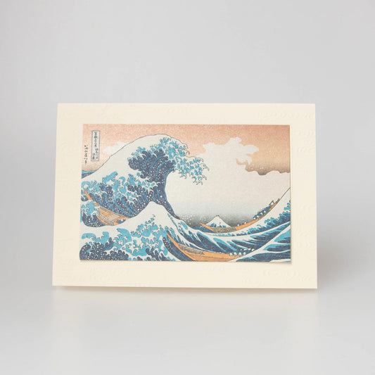 Fukui Asahido Greeting Card - Ukiyoe: Great Wave