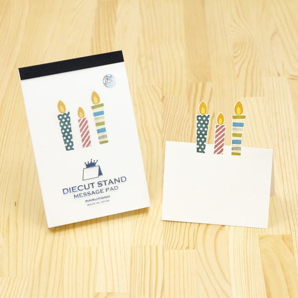 Japanese Die-Cut Pop-Up Memo Pad – Candle | Cute Desk Stationery
