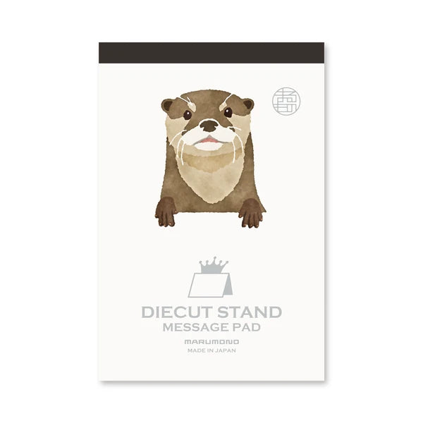 Japanese Die-Cut Pop-Up Memo Pad – Otter | Cute Desk Stationery