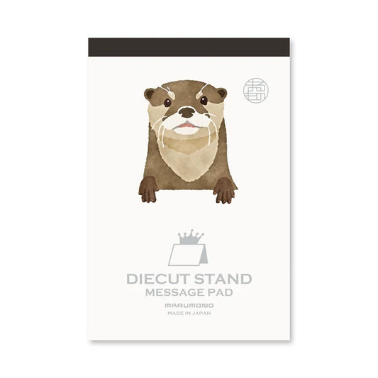 Japanese Die-Cut Pop-Up Memo Pad – Otter | Cute Desk Stationery