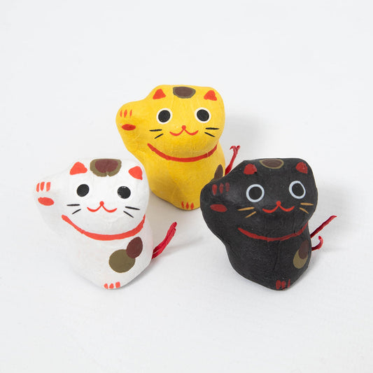 Flowering Fortune - Beckoning Cat (White, Yellow, or Black)