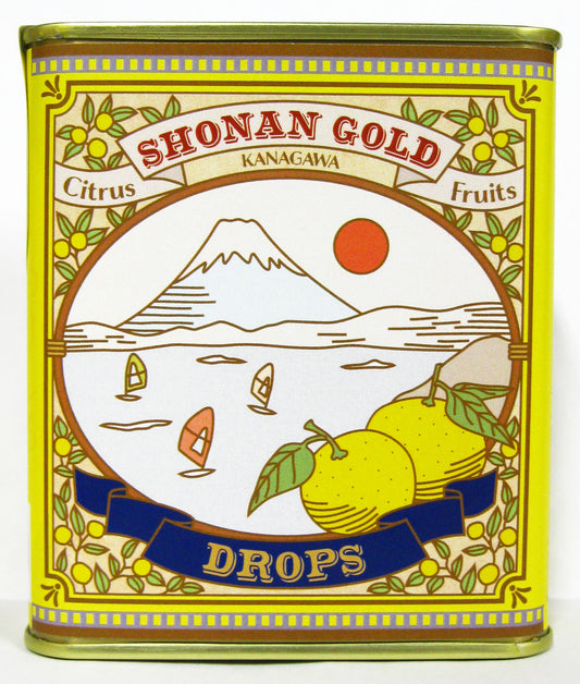 Shonan Gold Sunshine Citrus Drops - Japanese Sweets in Charming Tin
