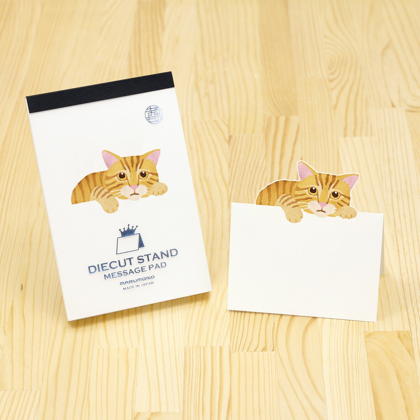 Japanese Die-Cut Pop-Up Memo Pad – Ginger Tabby Cat | Cute Cat Memo Pad