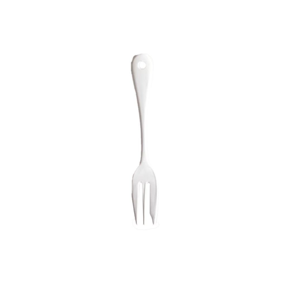 Tsubame Enamel Cake Folk White