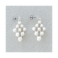 Argyle Earrings - Ivory x Silver