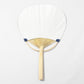 Japanese Uchiwa Fan - Indigo Kasuri Pattern