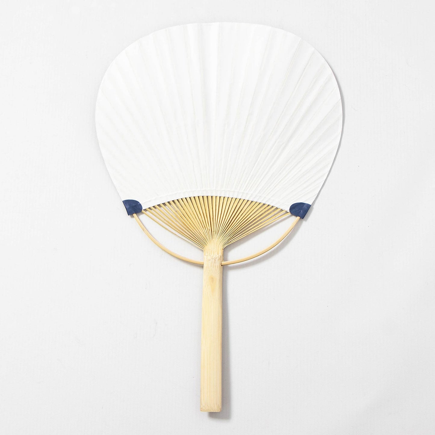 Japanese Uchiwa Fan - Indigo Kasuri Pattern