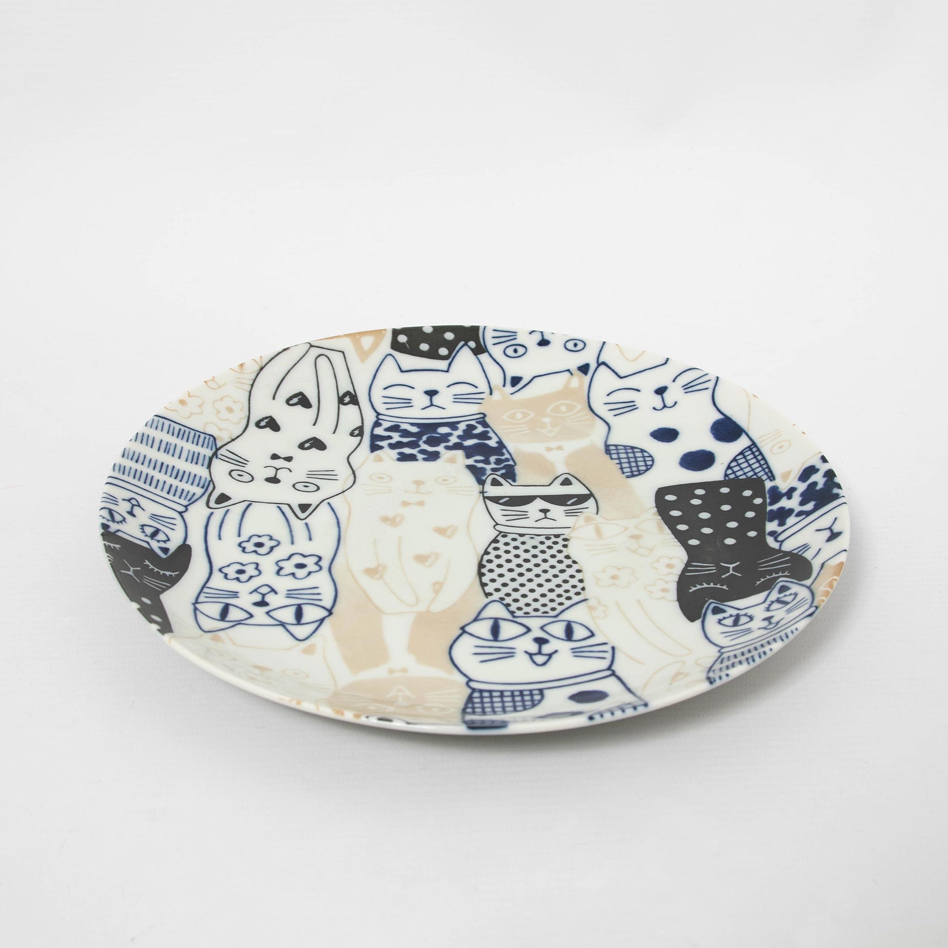 Dinner Plate Cat Blue 23.5cm