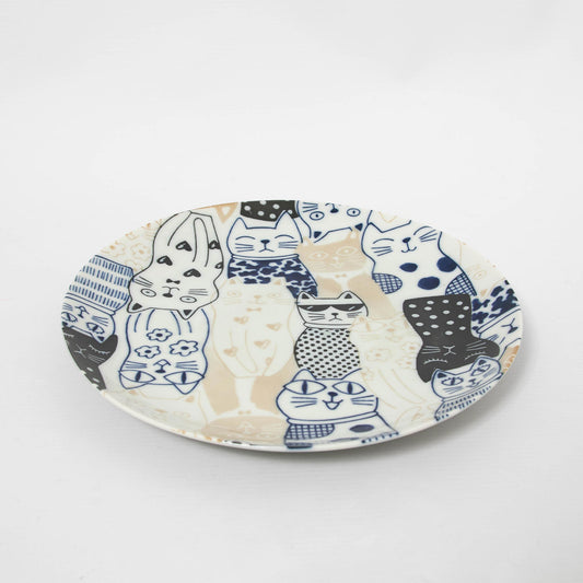 Dinner Plate Cat Blue 23.5cm