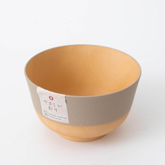 Pale Colour Miso Soup Bowl Large - Light Grey