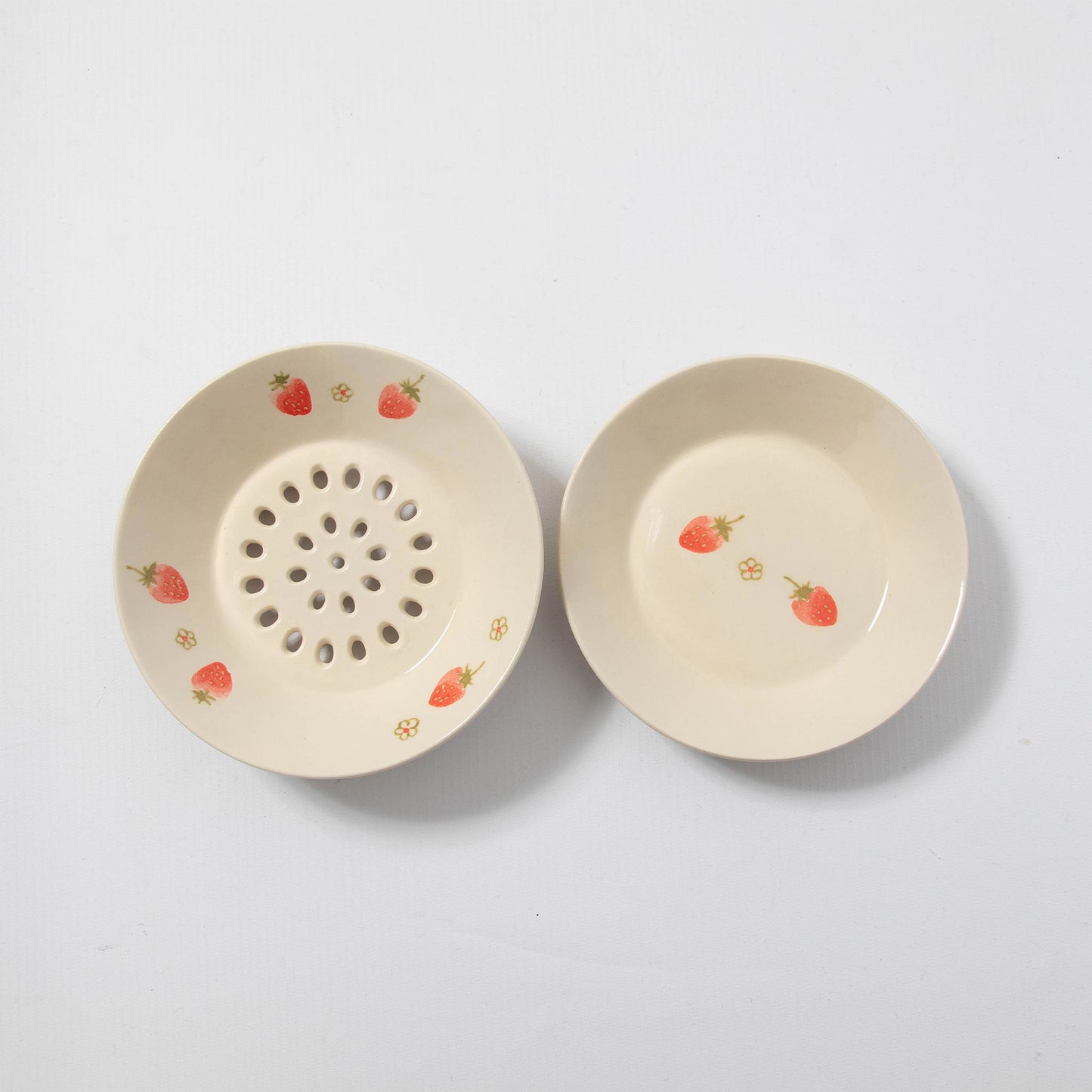 Colander with Plate - Strawberry