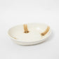 Oval Bowl Amber Tokusa 20.5cm