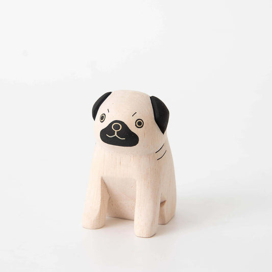Wooden Animal Pug