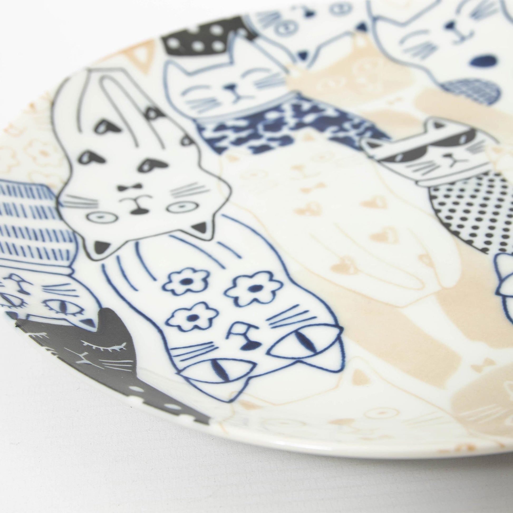 Dinner Plate Cat Blue 23.5cm