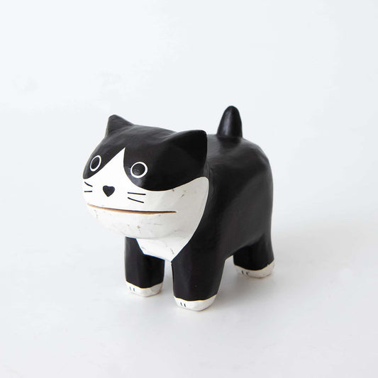 Wooden Animal Card Holder Black Cat