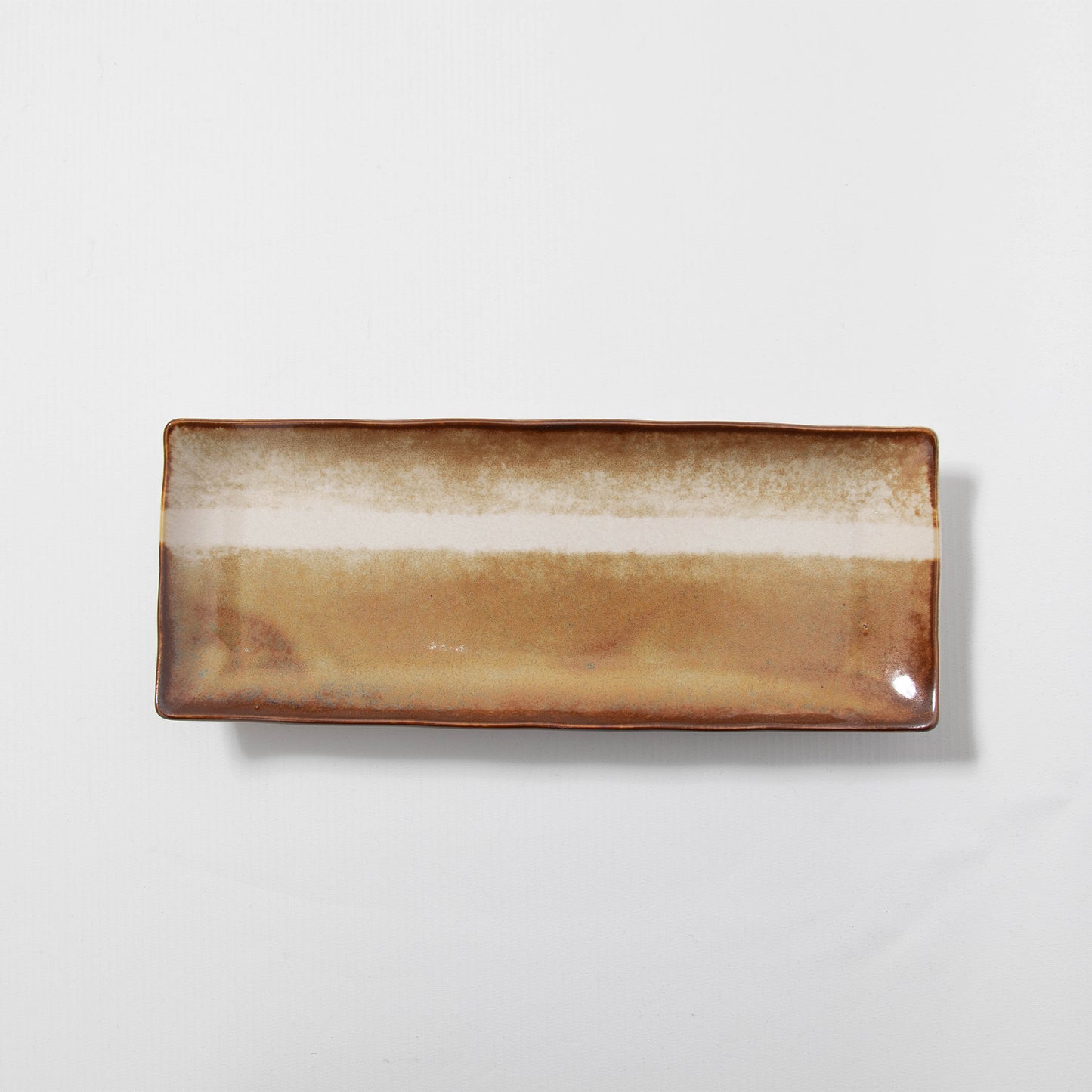 Rectangular Platter Brown Shades 27.5cm