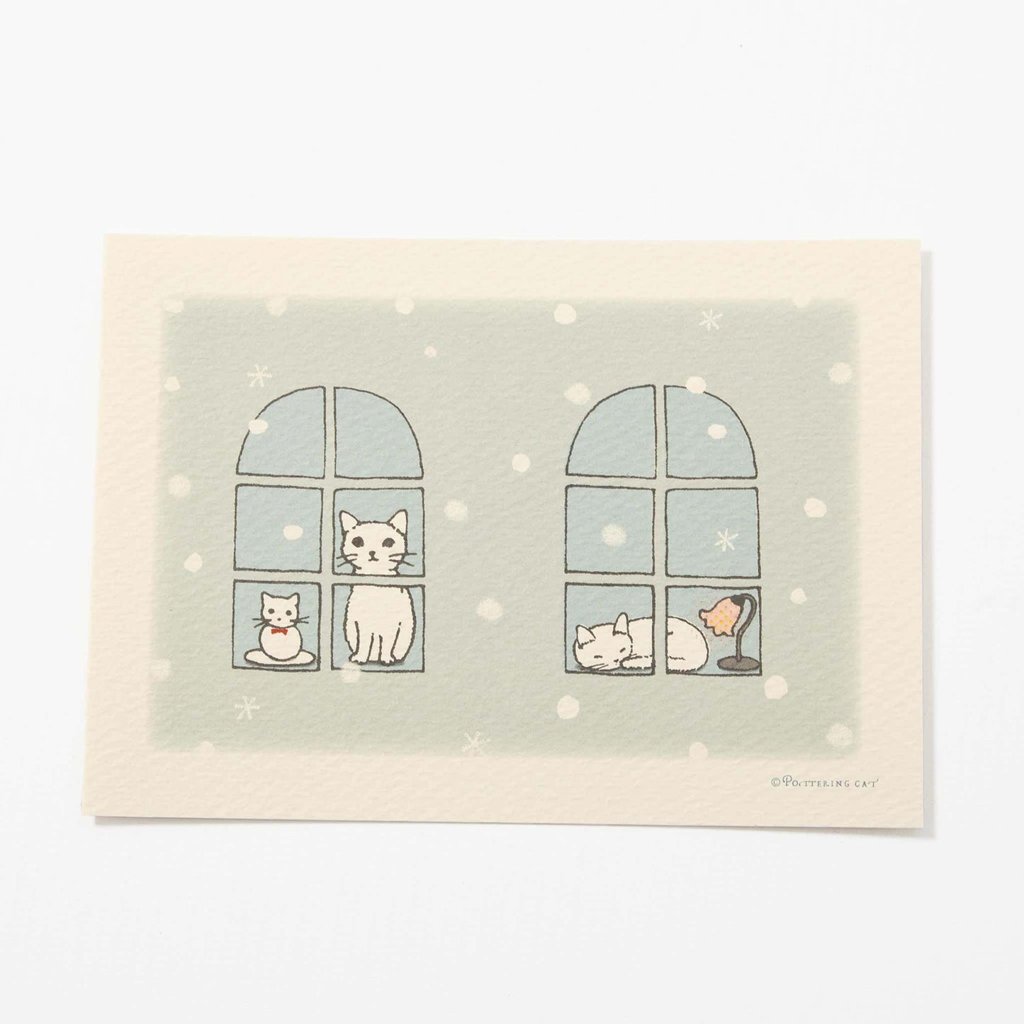 Seasonal Postcard Snow by POTTERING CAT