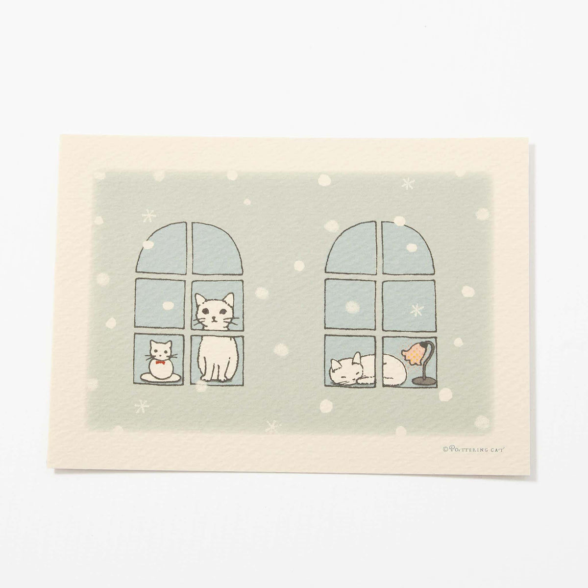 Seasonal Postcard Snow by POTTERING CAT