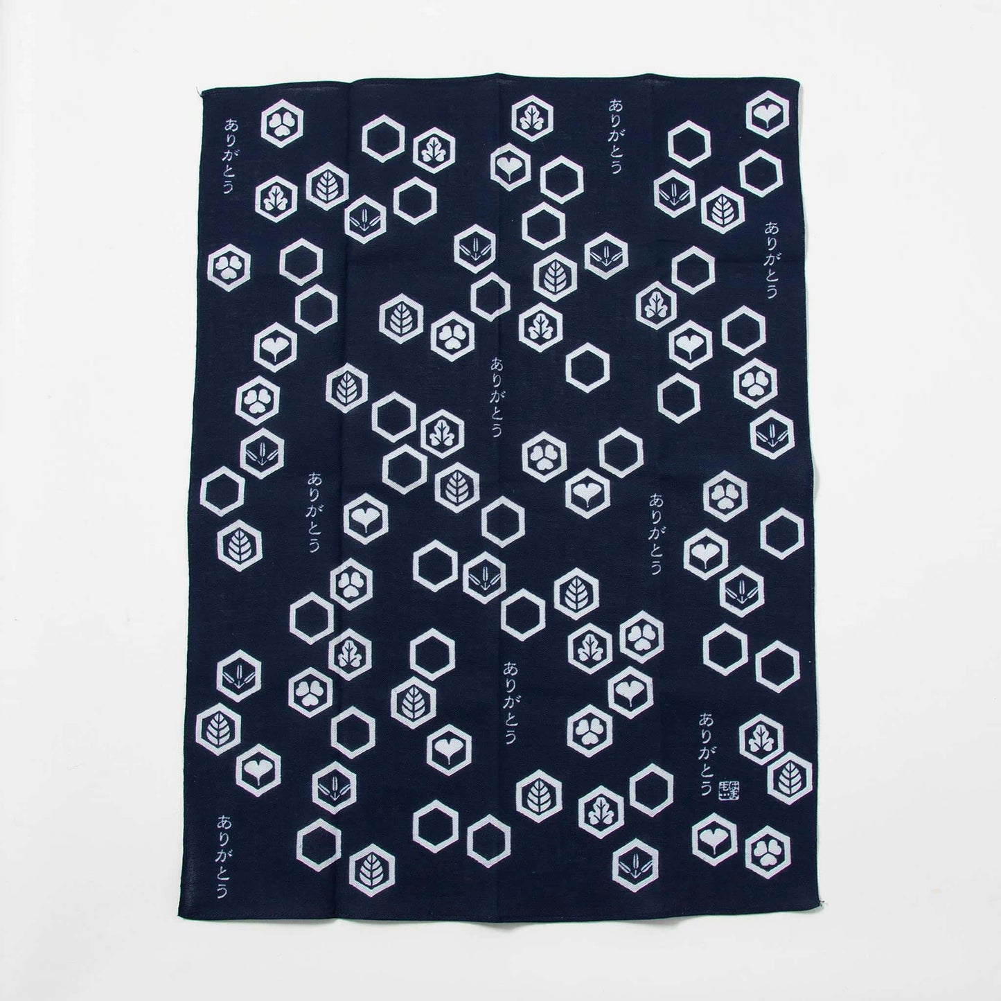 Tenugui Handkerchief - "Thank You" (Navy)