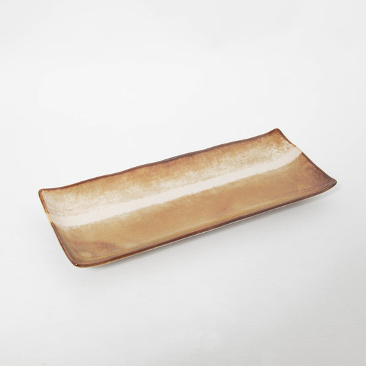 Rectangular Platter Brown Shades 27.5cm