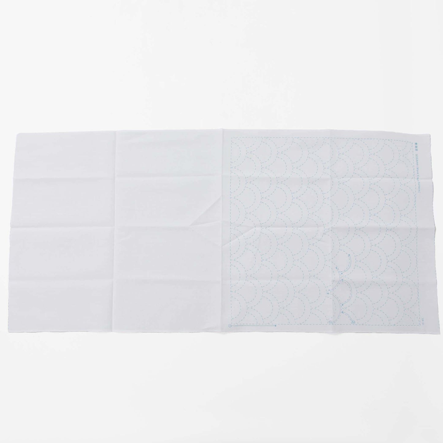 Sashiko Tea Towel 34x34cm - Wave (White)