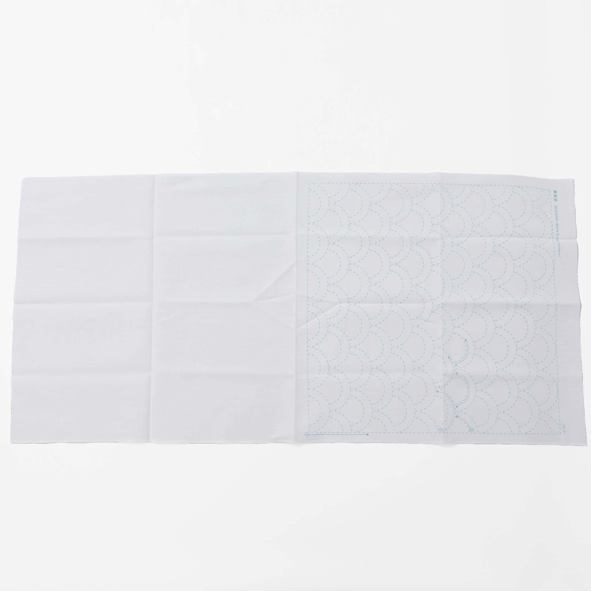 Sashiko Tea Towel 34x34cm - Wave (White)