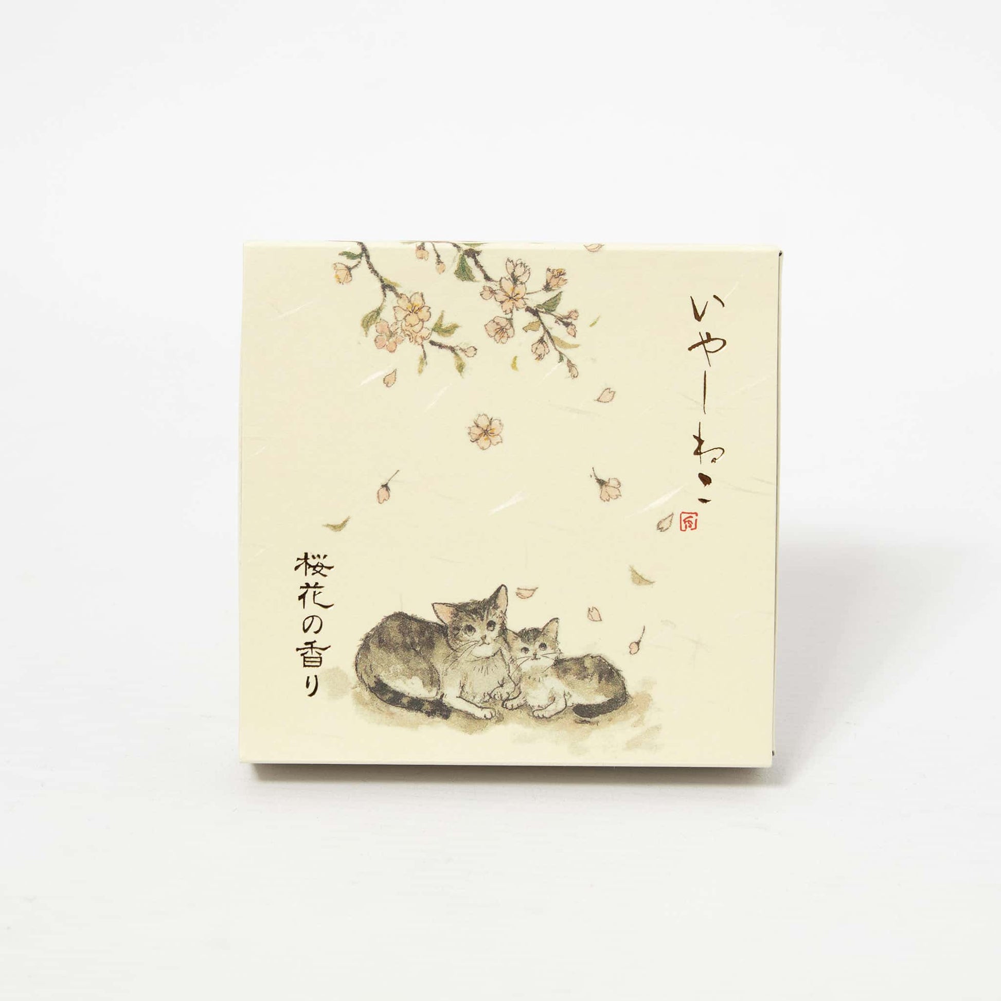 Incense Cones with Plate - Relax Cat Cherry Blossom