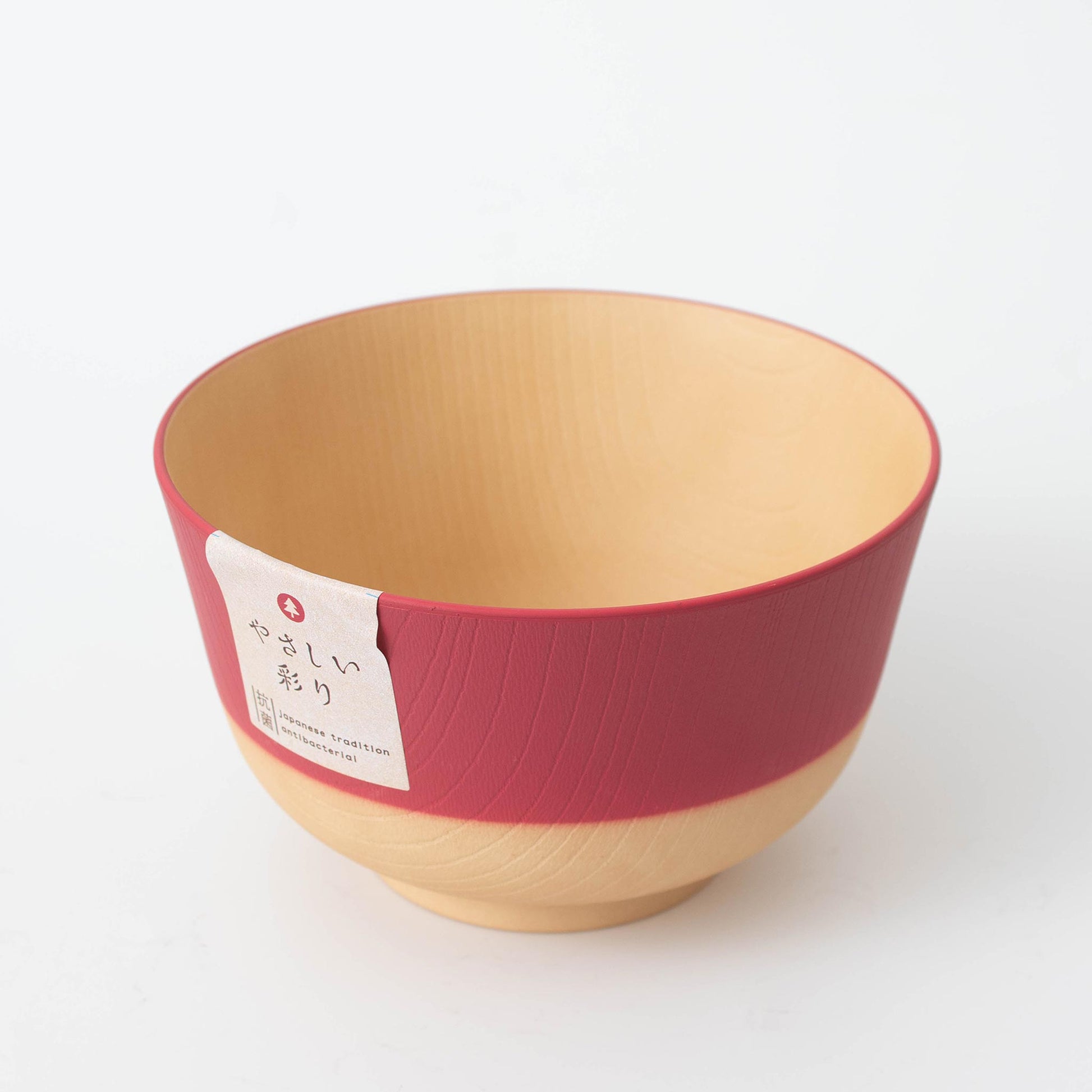 Pale Colour Miso Soup Bowl Large - Twilight Red