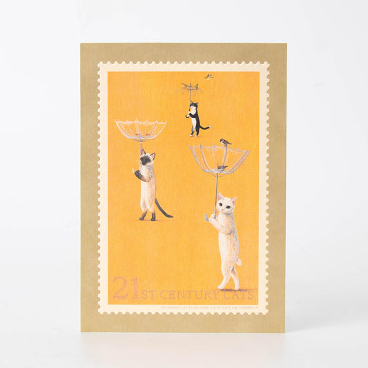 Postcard Umbrella by POTTERING CAT