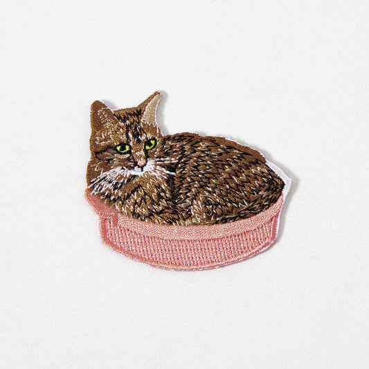 Iron On Patch - Cat in the Basket