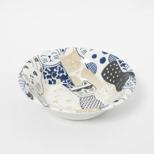 Cereal Bowl Cat Blue 16.5cm