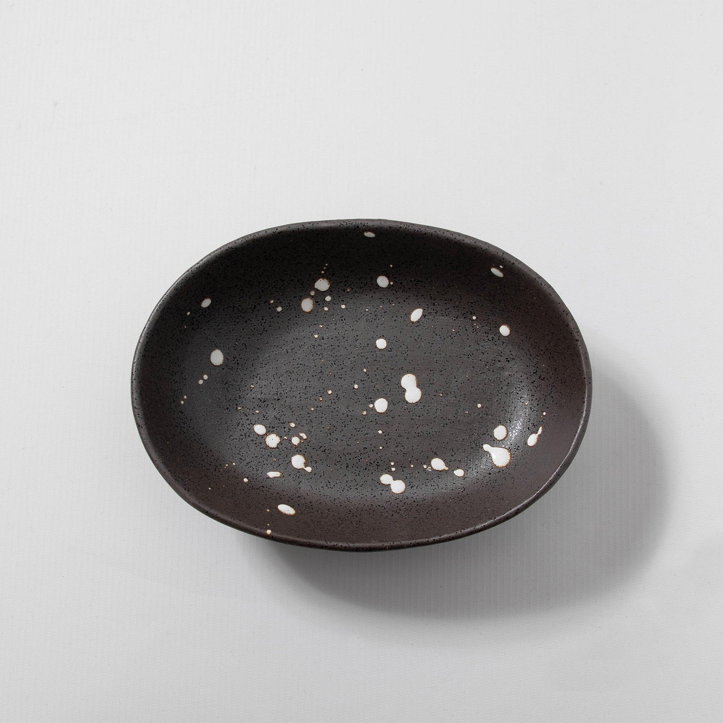 Oval Bowl Brush Dots 20.5cm