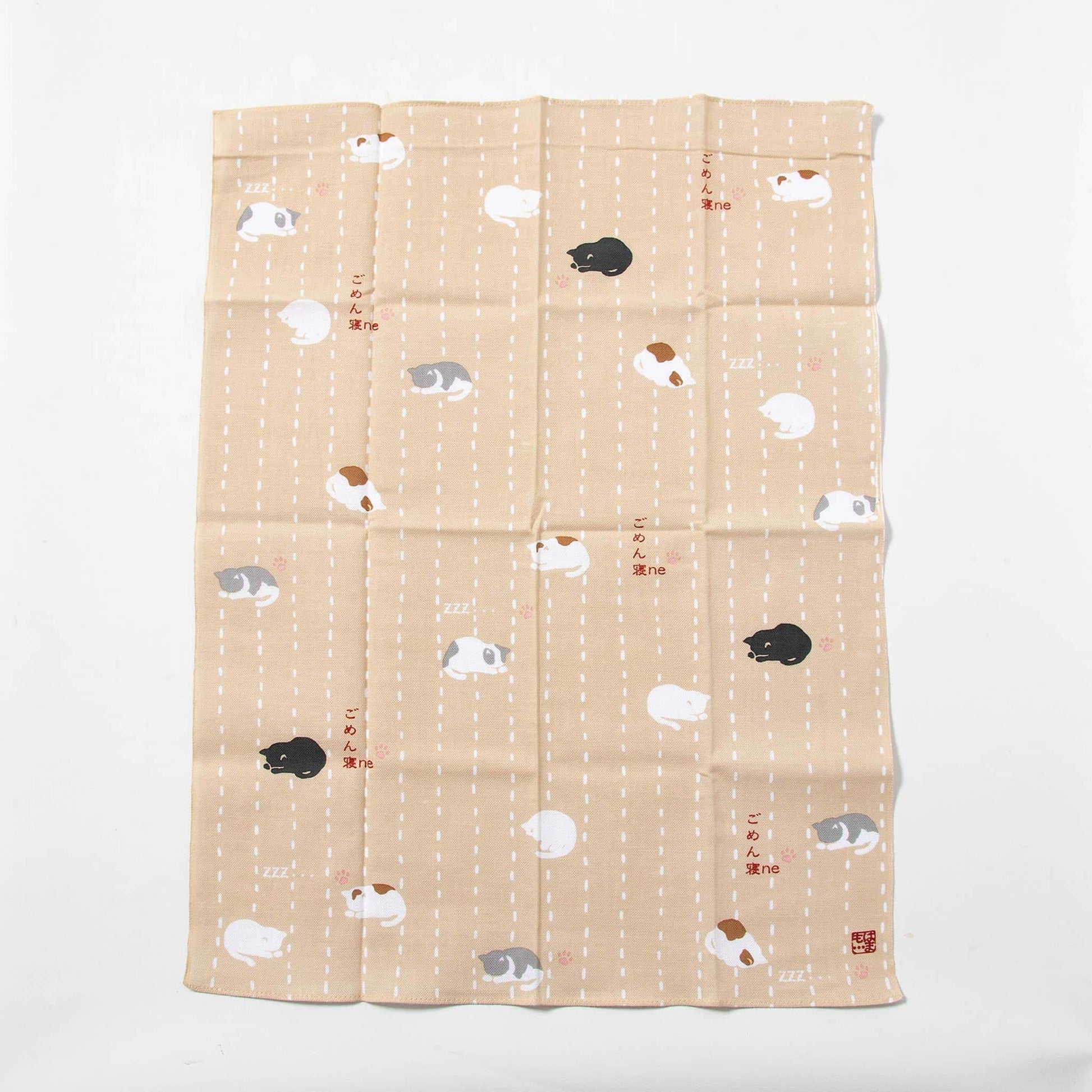 Tenugui Handkerchief - Cat's "Sorry/Sleeping "