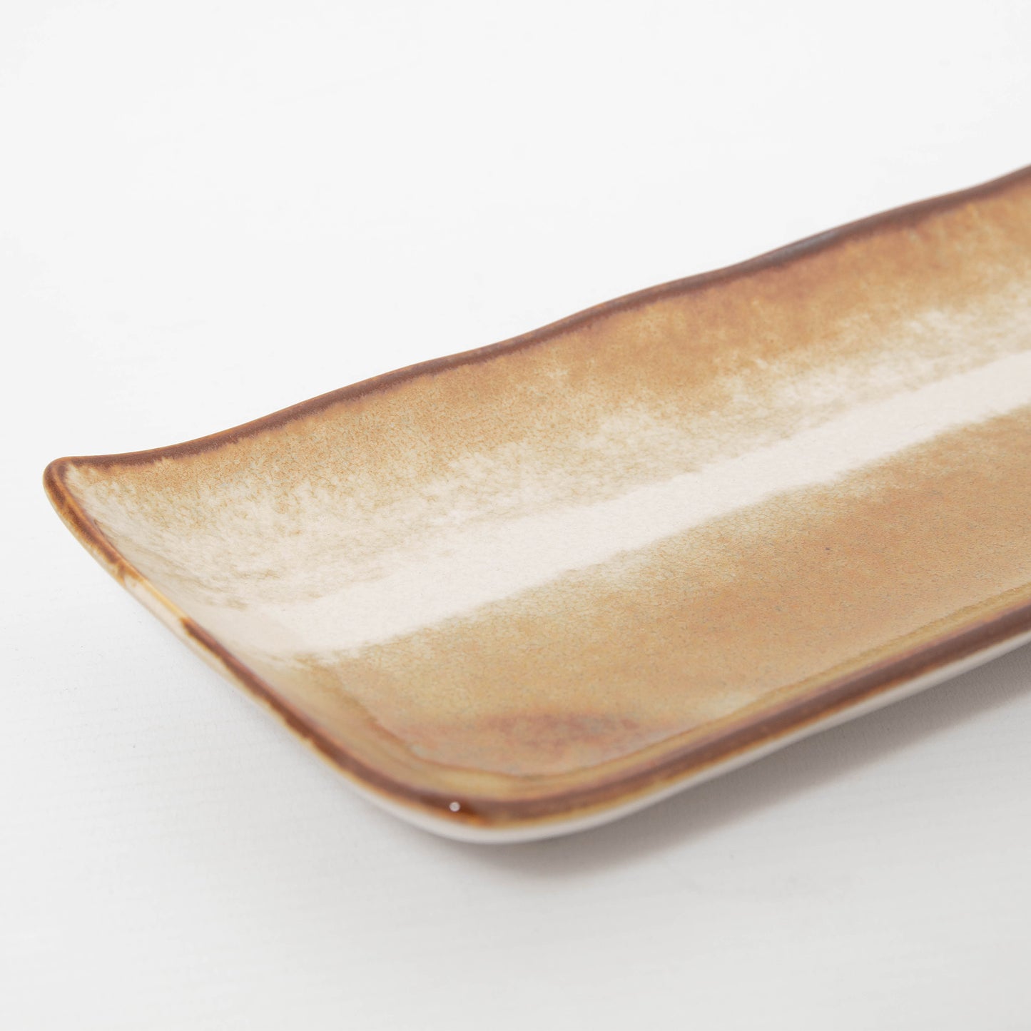Rectangular Platter Brown Shades 27.5cm