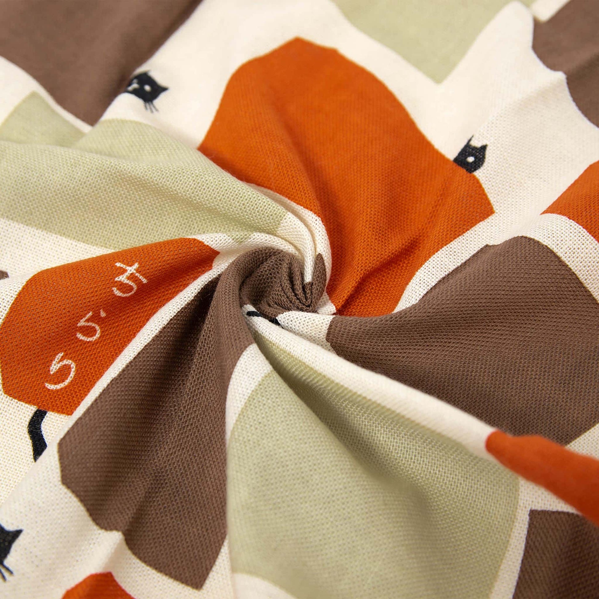 Tenugui Handkerchief - Peeping Cats